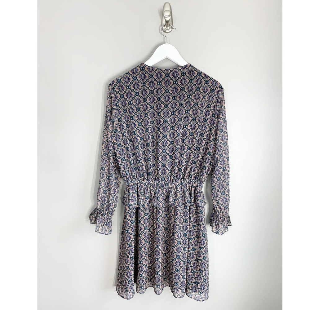 Scotch & Soda Ruffle Chiffon Long Sleeve Dress - Picture 9 of 11